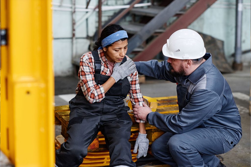 a person has been injured on a work site